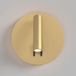 Maytoni LED-seinävalaisin Ios 176, kullanvärinen, pyöreä, alumiini