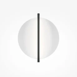 Maytoni LED-seinävalaisin Mira, musta/valkoinen, korkeus 30 cm, metallia