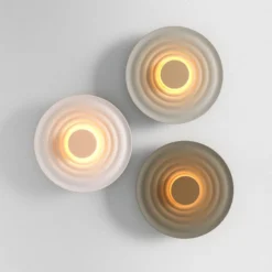 Maytoni LED-seinävalaisin Nami, vihreä-beige, Ø 40 cm, alumiini