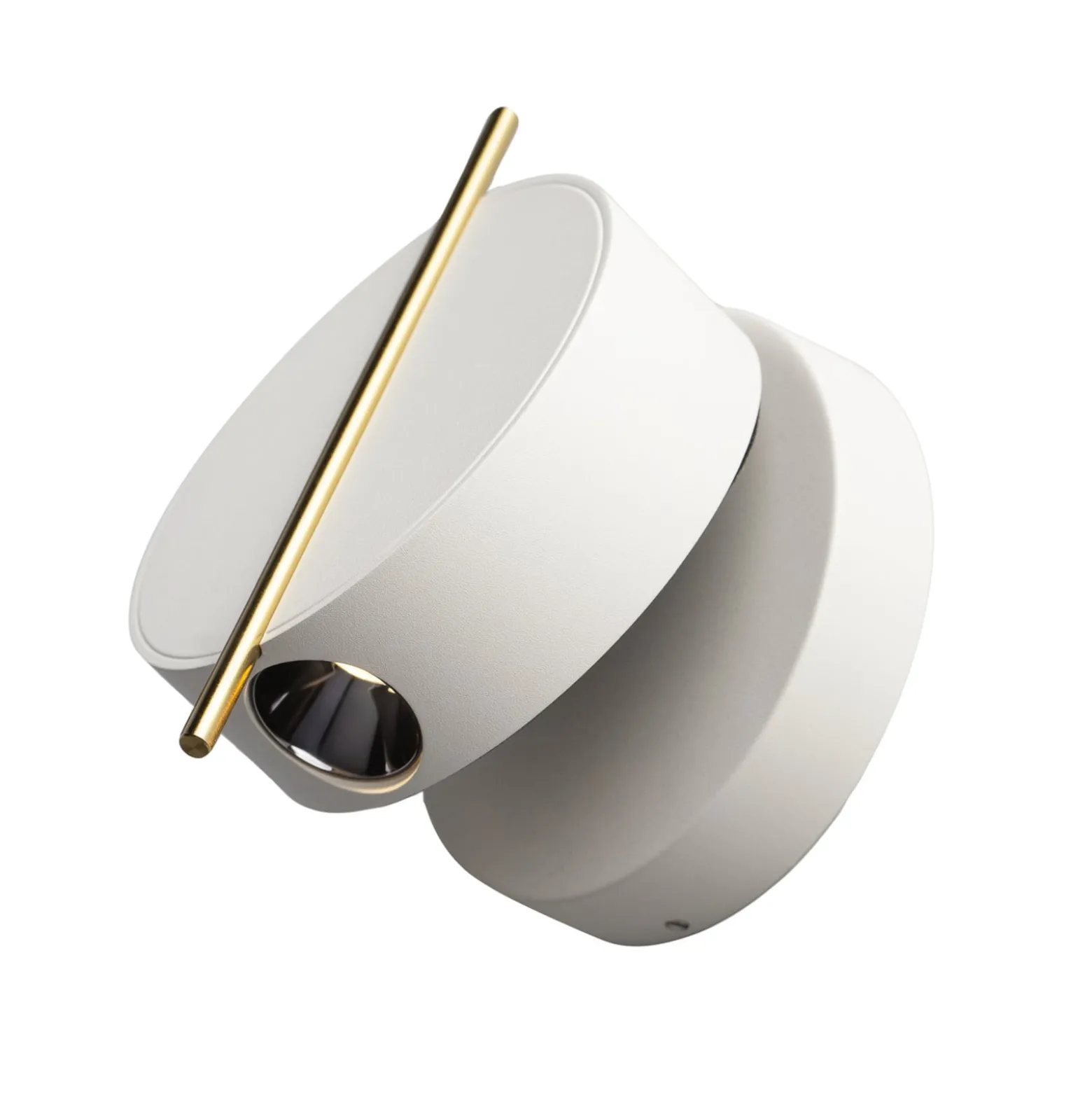 Maytoni LED-seinävalaisin Nuance, valkoinen / kullanvärinen, Ø 10 cm
