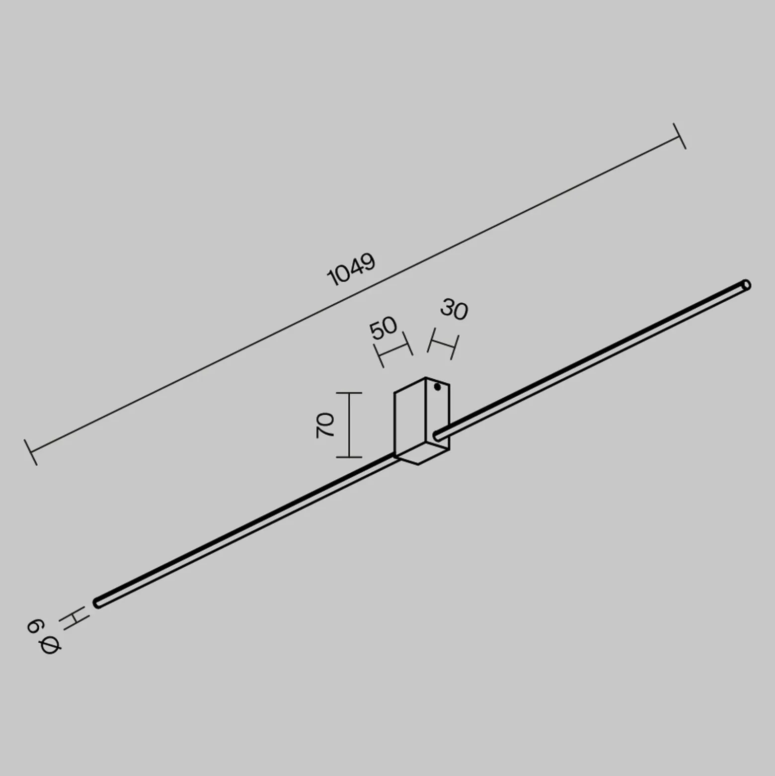 Maytoni LED-seinävalaisin Pars, 105 cm, musta/kulta, alumiini