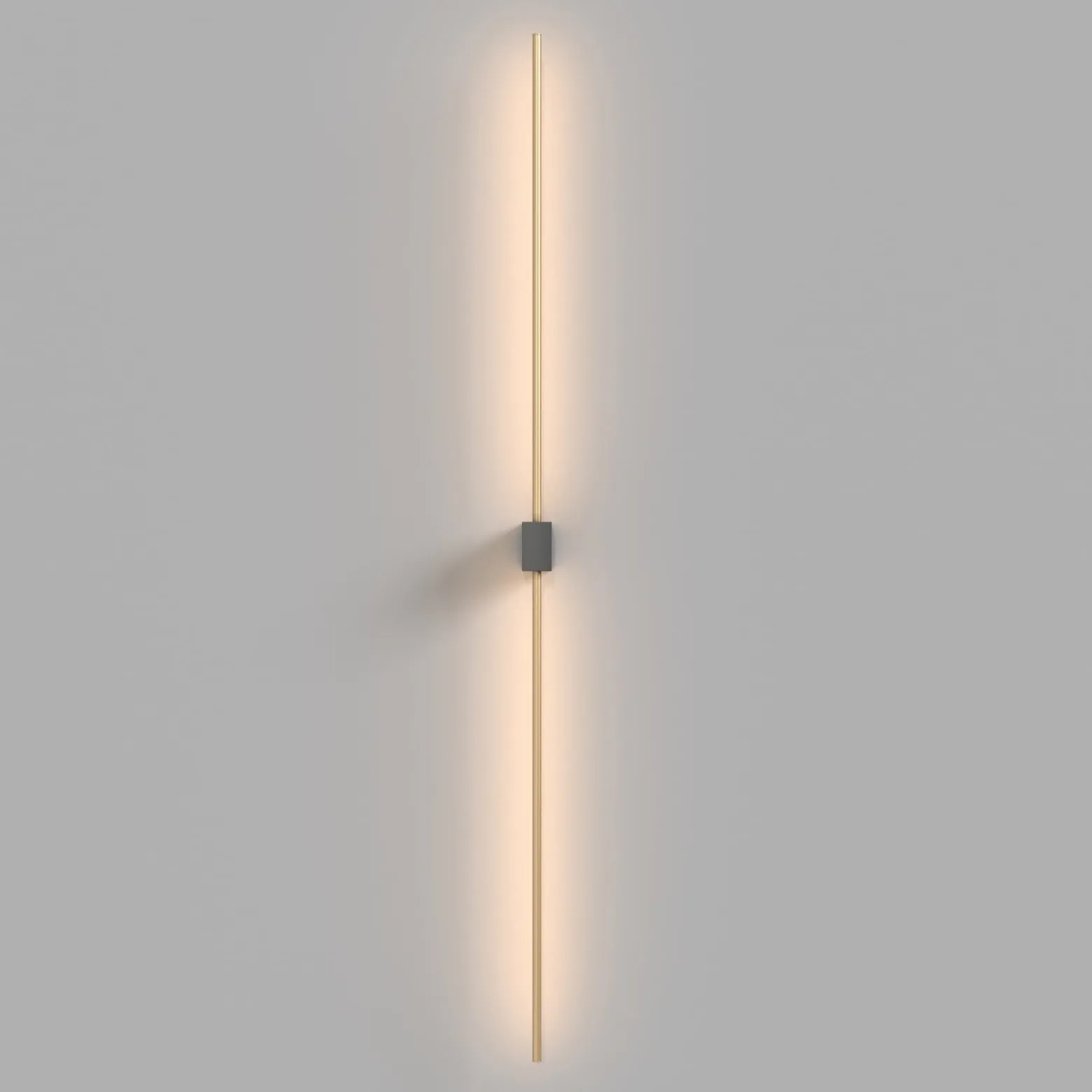 Maytoni LED-seinävalaisin Pars, 105 cm, musta/kulta, alumiini