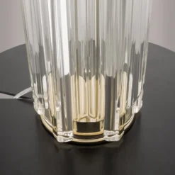 Maytoni Muse pöytävalaisin, valkoinen, korkeus 53 cm, tekstiili/lasi