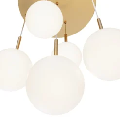 Maytoni riippuvalaisin Basic form, kulta, Ø 58 cm 5-valo, lasi