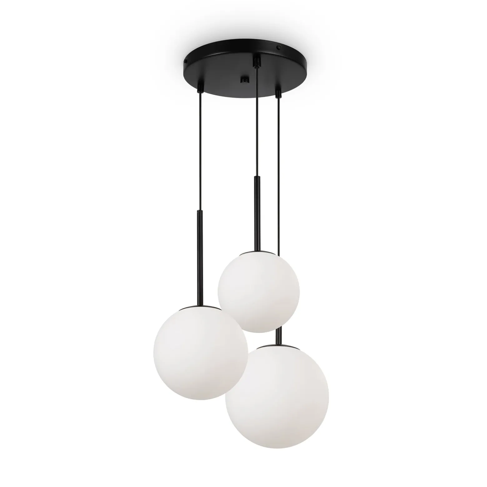 Maytoni riippuvalaisin Basic form, musta, Ø 40 cm, 3-valo lasi