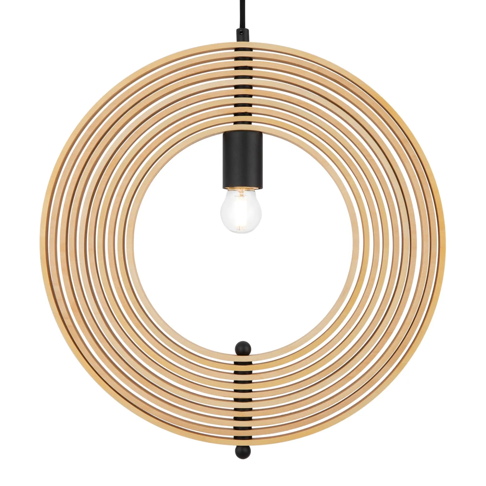 Maytoni Roots-riippuvalaisin, pallomainen, Ø 43 cm, puu/musta
