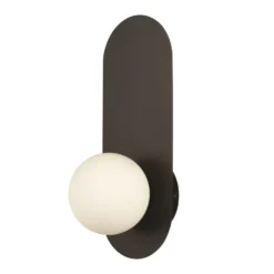 Maytoni seinävalaisin Bao, musta/valkoinen, korkeus 31 cm, lasi, G9