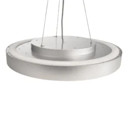 Menkar LED-riippuvalaisin, hopeanvärinen, Ø 60 cm, CCT, ylös/alasvalo