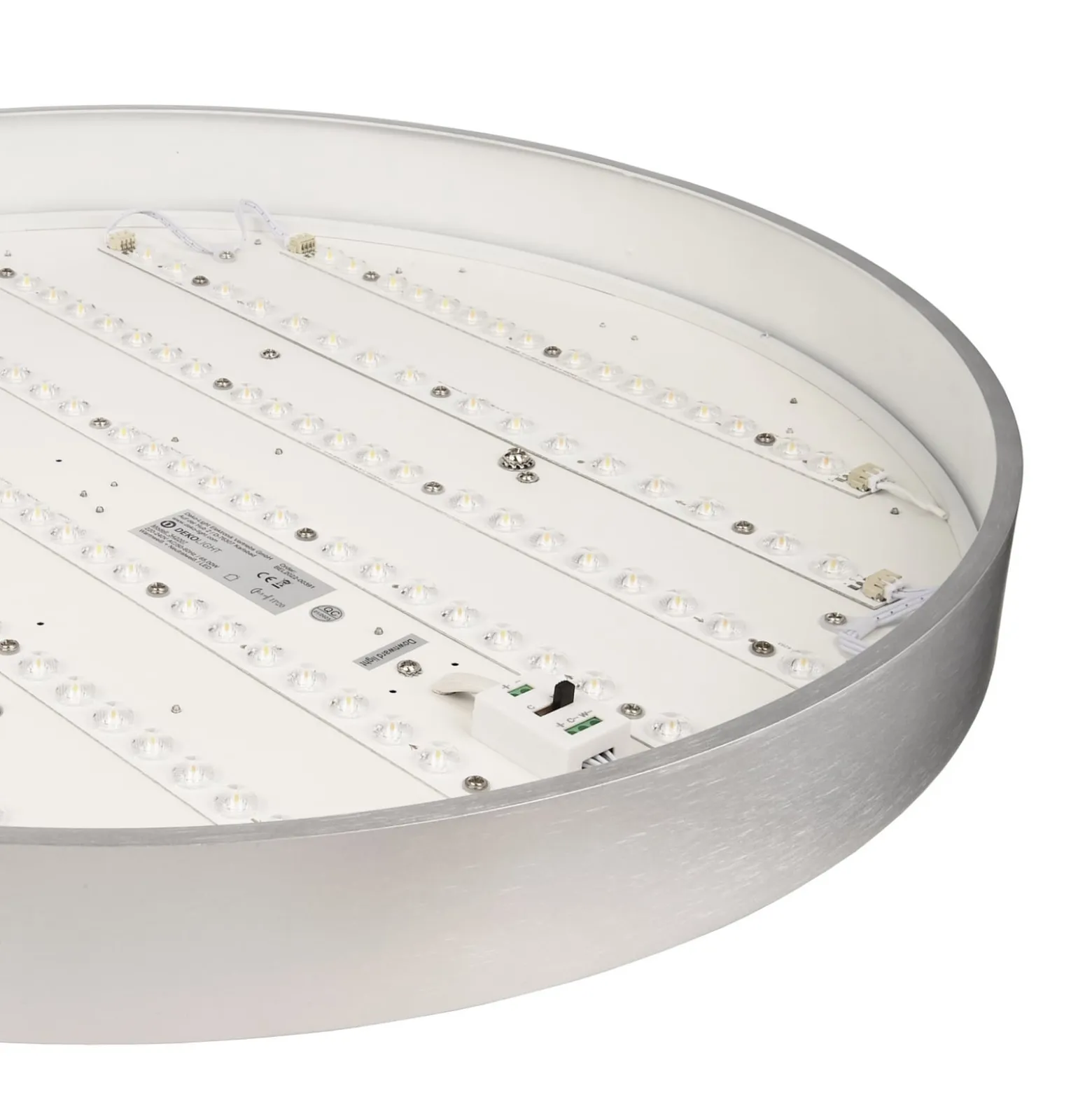 Menkar LED-riippuvalaisin, hopeanvärinen, Ø 60 cm, CCT, ylös/alasvalo