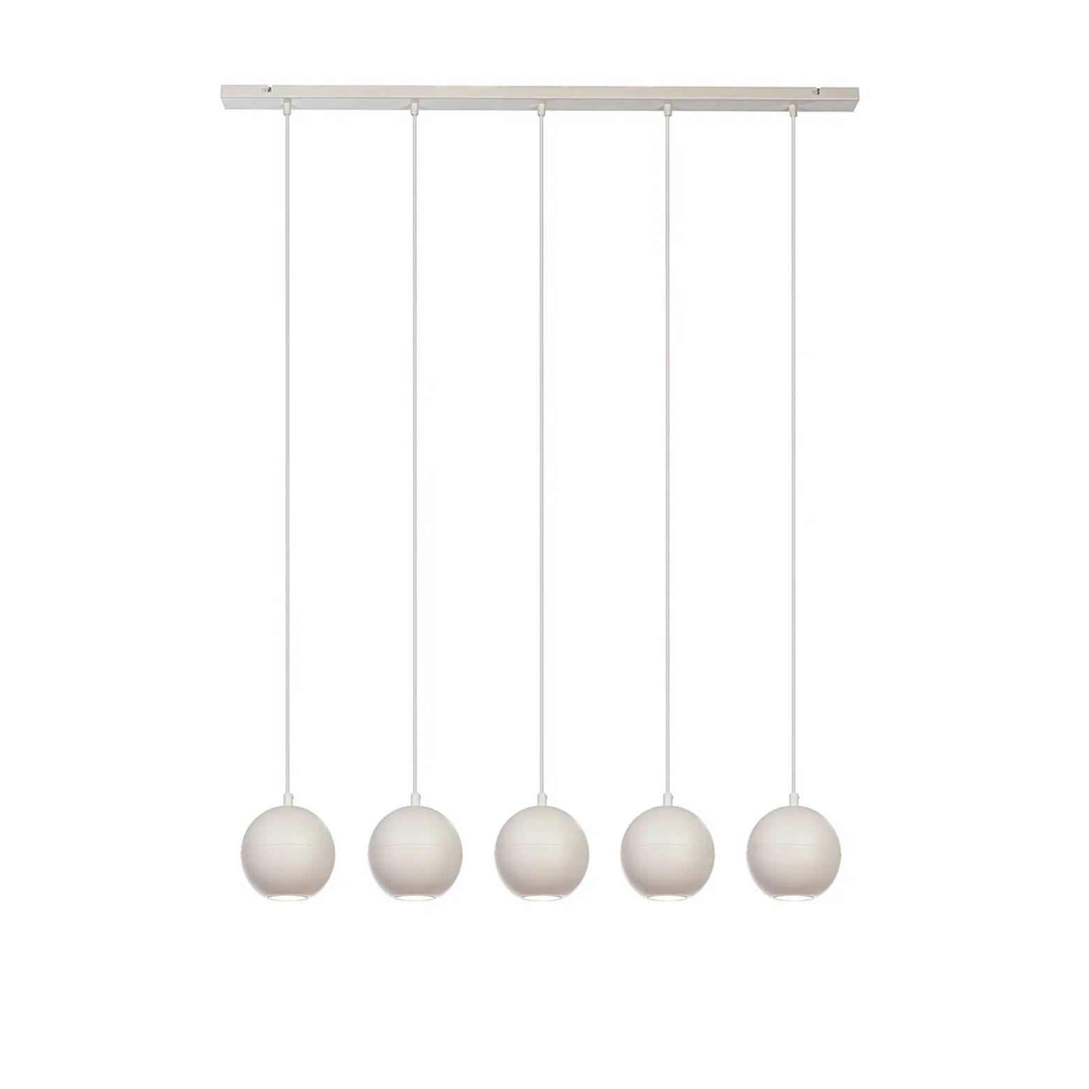 Midway-riippuvalo, hiekanvärinen, 5-lamppuinen, pituus 105 cm, GU10