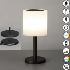 Milano Pro LED-aurinkopöytävalaisin, RGBW, kaukosäädin