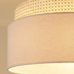 Milano-riippuvalo, ecru/beige, Ø 45 cm, tekstiili, E27