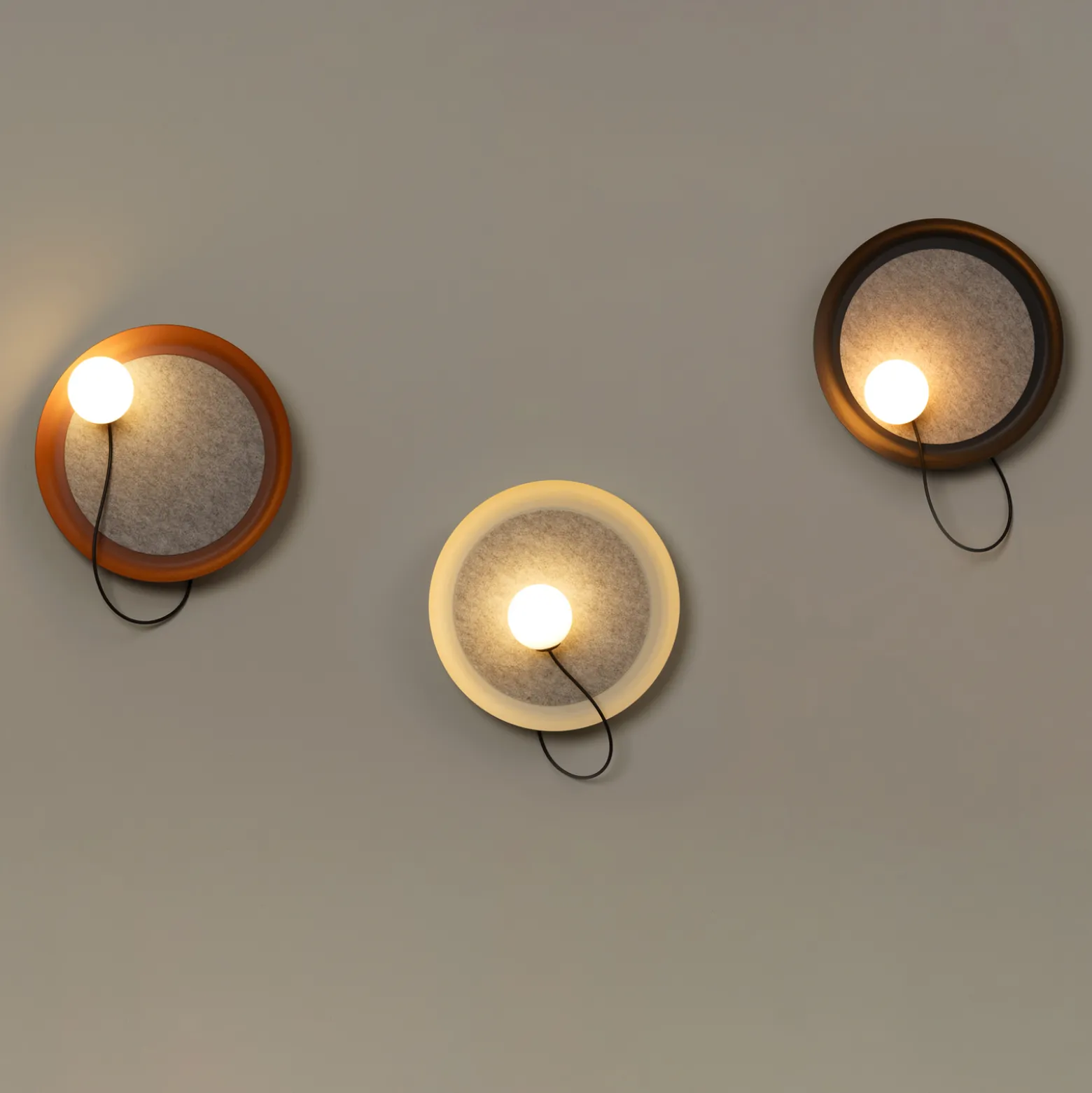 Milan Wire seinävalaisin Ø 38 cm kupari metallinen