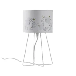 Mila pöytävalaisin, kangas, yksisarviset, E14, korkeus 32,5 cm