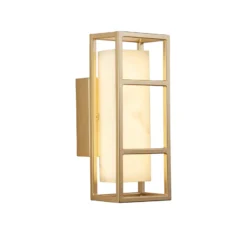 Mirage LED-seinävalaisin, korkeus 40 cm, kultainen, teräs, IP44