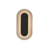 Miranda-LED-seinävalaisin, beige/musta, korkeus 30 cm, kivi