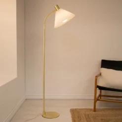 Mira tekstiililattiavalaisin, messinki