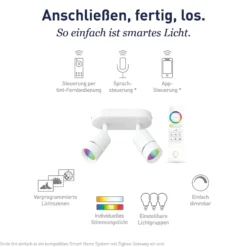 Müller Licht tint Nalo-LED-kohdevalaisin 2 lamppua