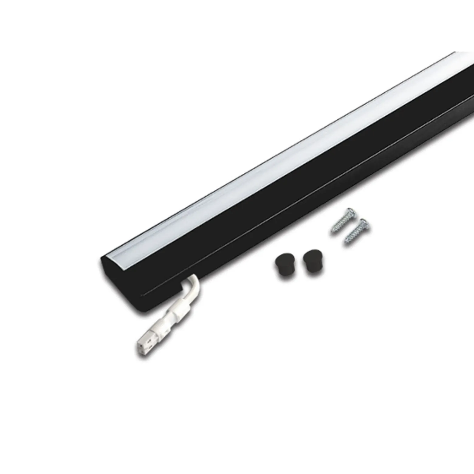 ModuLite F LED-kaappivalaisin, musta, 60 cm, 3 000 K, alumiini