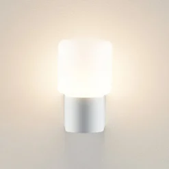 Molto Luce Lanu Flat ulkoseinävalaisin, valkoinen, alumiini/lasi