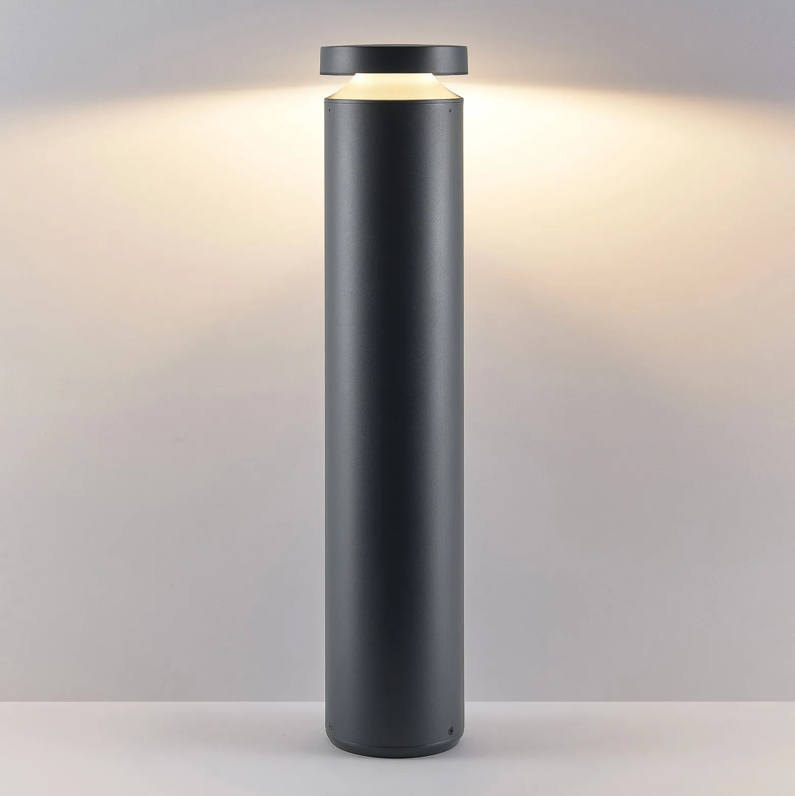 Molto Luce LED-pollarilamppu Mona, halkaisija 18 cm, alumiini, korkeus 85 cm