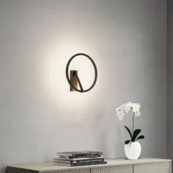 Molto Luce LED-seinävalaisin Melli SD, musta, alumiini, Ø 33 cm