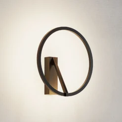 Molto Luce LED-seinävalaisin Melli SD, musta, alumiini, Ø 33 cm