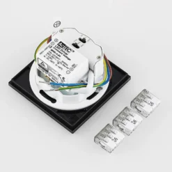 Molto Luce LED uppoasennusvalaisin Wall R68 Lasi IP44 SQ, musta