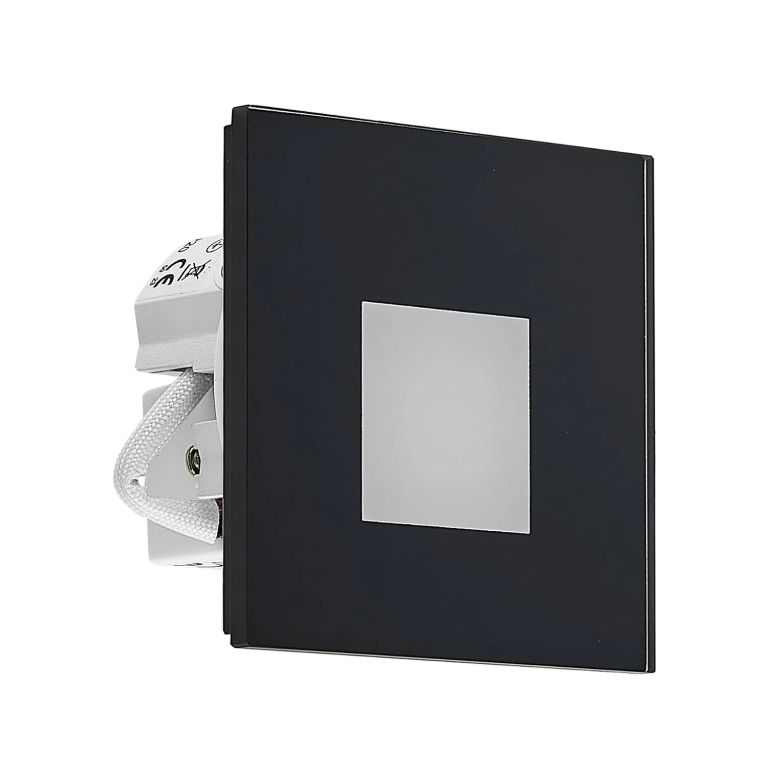 Molto Luce LED uppoasennusvalaisin Wall R68 Lasi IP44 SQ, musta