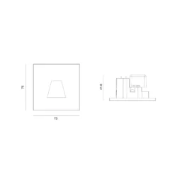 Molto Luce LED uppoasennusvalaisin Wall 68R RD, alumiini, musta, CCT-arvo