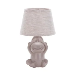 Monkey pöytävalaisin, ruskea, keraaminen, 28 cm korkea, E14