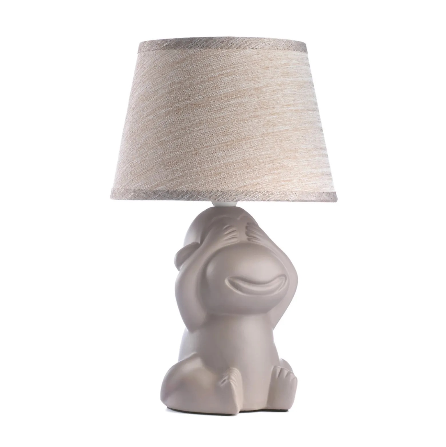 Monkey pöytävalaisin, ruskea, keraaminen, 28 cm korkea, E14