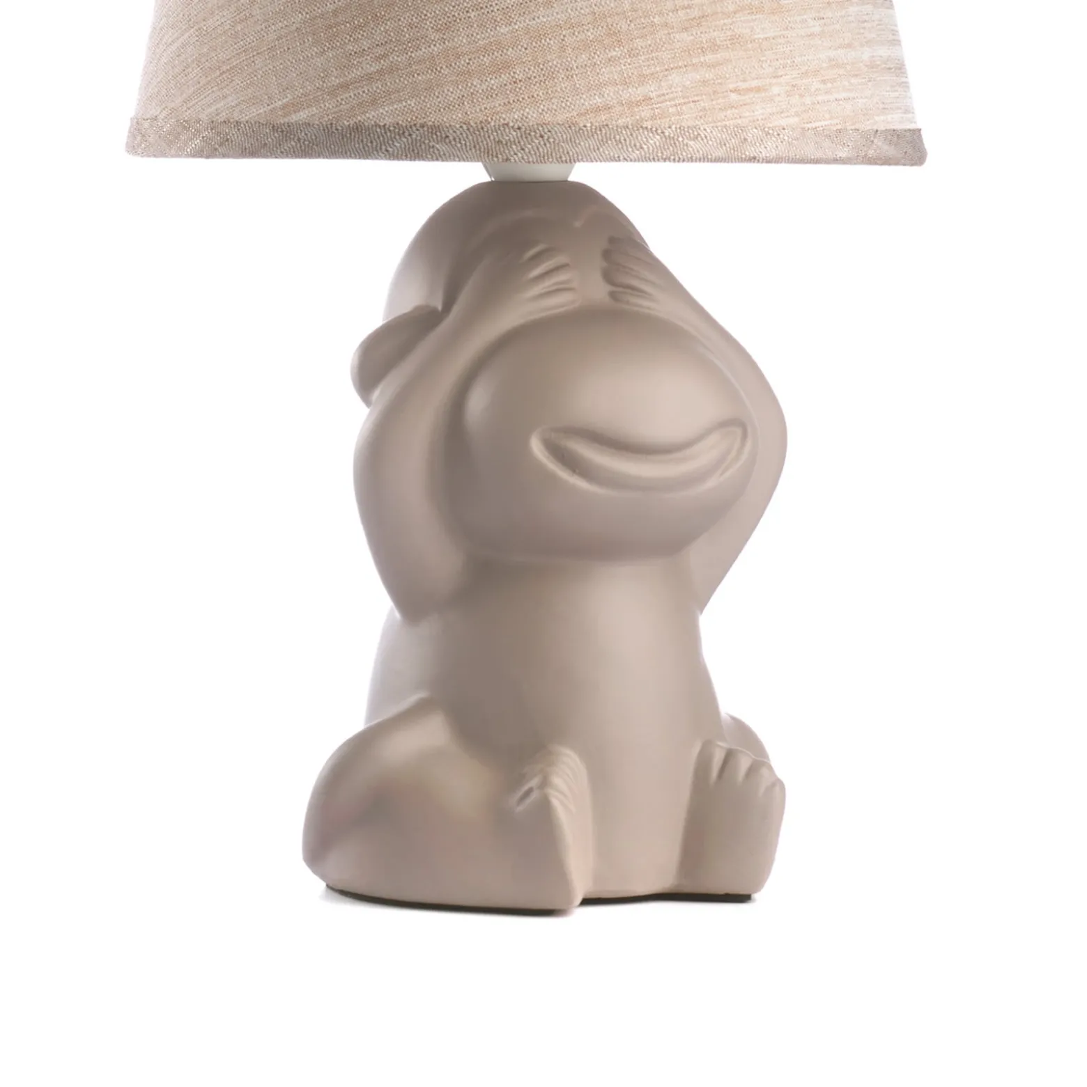 Monkey pöytävalaisin, ruskea, keraaminen, 28 cm korkea, E14
