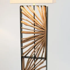 MONTE ISOLA -maavalaisin, luonnonväri/beige, korkeus 160 cm, puu/tekstiili