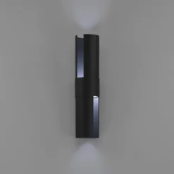 Montelauro-LED-ulkoseinälamppu, musta, korkeus 32 cm, metalli