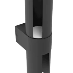 Montelauro-LED-ulkoseinälamppu, musta, korkeus 32 cm, metalli