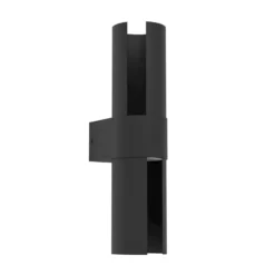 Montelauro-LED-ulkoseinälamppu, musta, korkeus 32 cm, metalli
