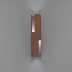 Montelauro-LED-ulkoseinälamppu, ruosteenvärinen, korkeus 32 cm, metallia