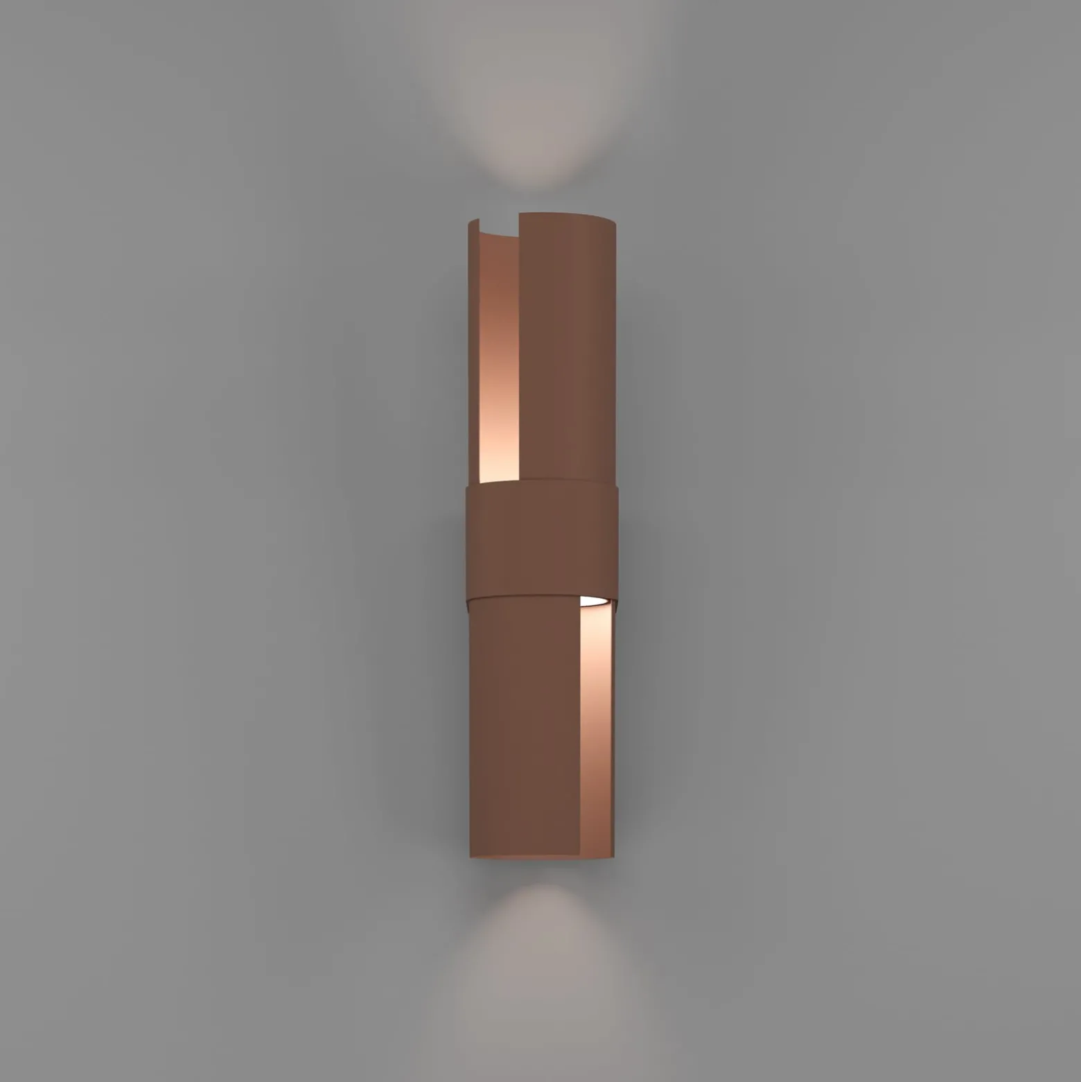 Montelauro-LED-ulkoseinälamppu, ruosteenvärinen, korkeus 32 cm, metallia