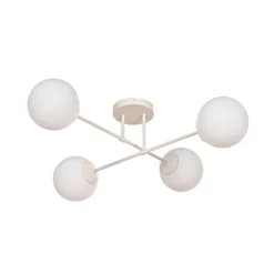 Moon kattovalaisin, 80 cm, 4-valo, hiekanvärinen, lasi, E27