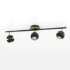Mustakultainen LED-kattovalaisin Nocito – 3-lampp.