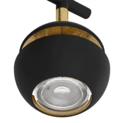 Mustakultainen LED-kattovalaisin Nocito – 3-lampp.