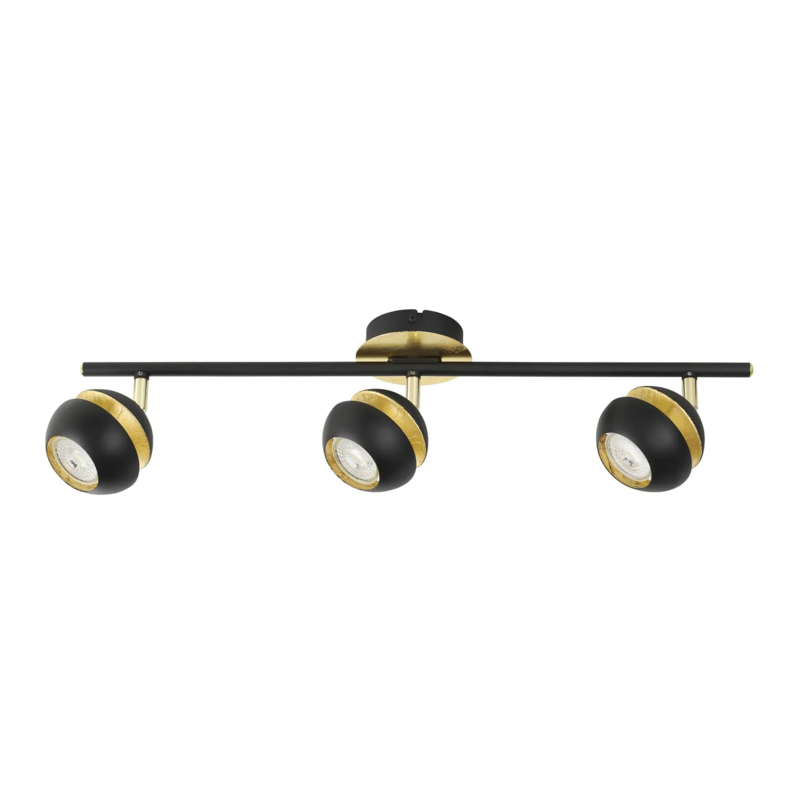 Mustakultainen LED-kattovalaisin Nocito – 3-lampp.