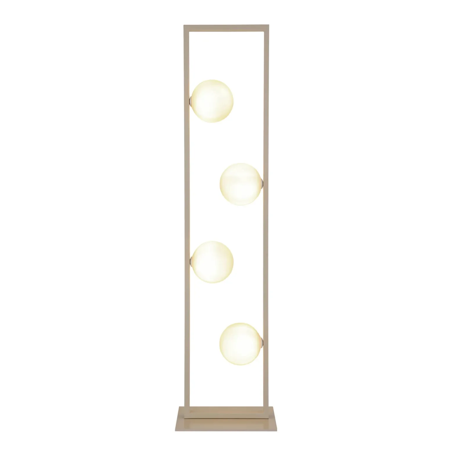 Nanda-lattiavalaisin, hiekka/opaali, lasi, 110 cm, G9