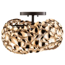 Narisa LED-kattovalaisin, Ø 46 cm, ruusukultaa
