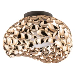 Narisa LED-kattovalaisin, Ø 46 cm, ruusukultaa