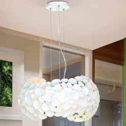 Narisa LED-riippuvalaisin 5xG9, Ø47cm, valkoinen