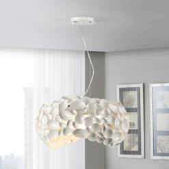 Narisa LED-riippuvalaisin 5xG9, Ø47cm, valkoinen