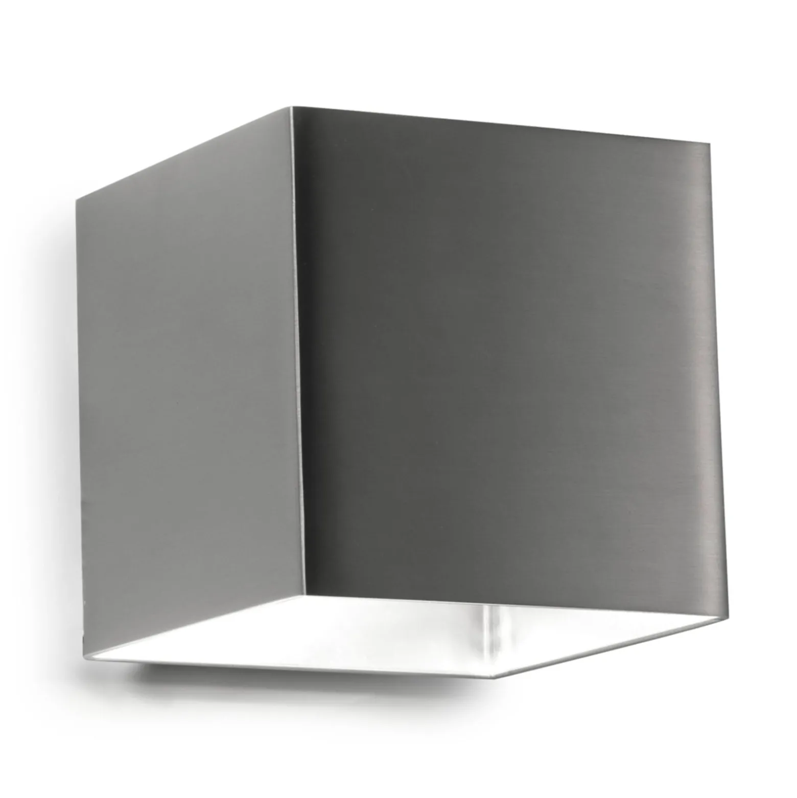 Neliömäinen LED-seinävalaisin Basic, nikkeli
