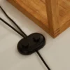 Neliön muotoinen lattiavalaisin bambusta